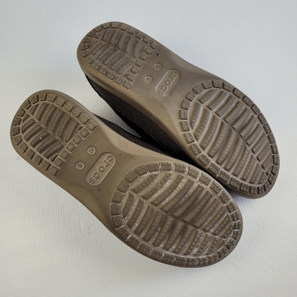 Crocs Men's Santa Cruz 2 Luxe Loafer Espresso/Walnut Size 8 - Picture 8 of 8
